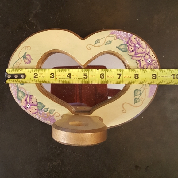 Vintage Hand Painted Heart Wall Sconces - Picture 7 of 9